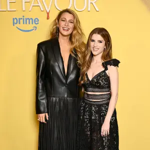 Blake Lively and Anna Kendrick Reunite in London for Another Simple Favor Press Tour