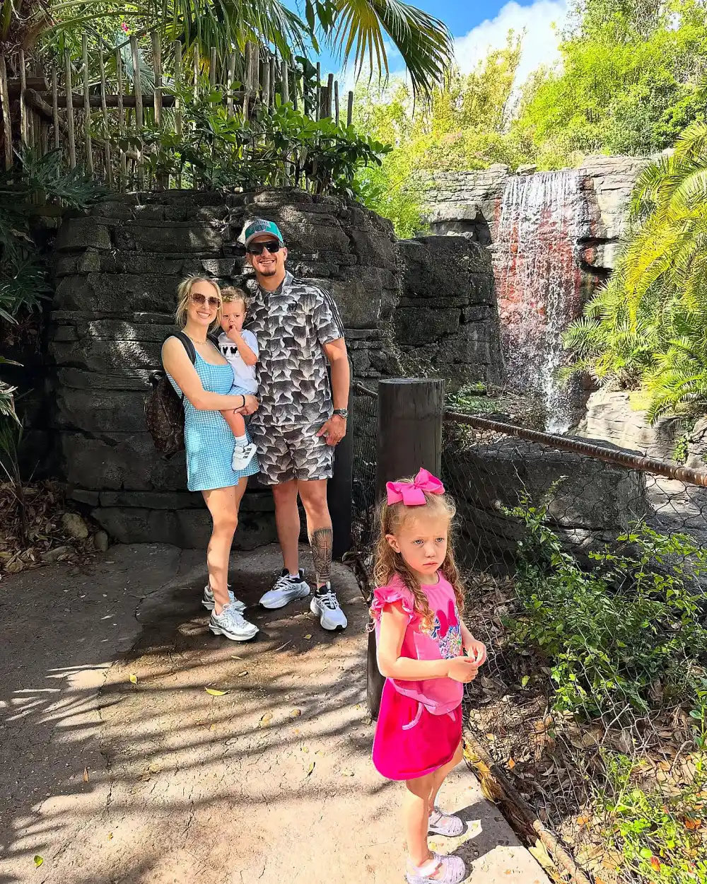 Brittany Mahomes Rocks a Baby Blue Dress and a Fresh Face at Disney World