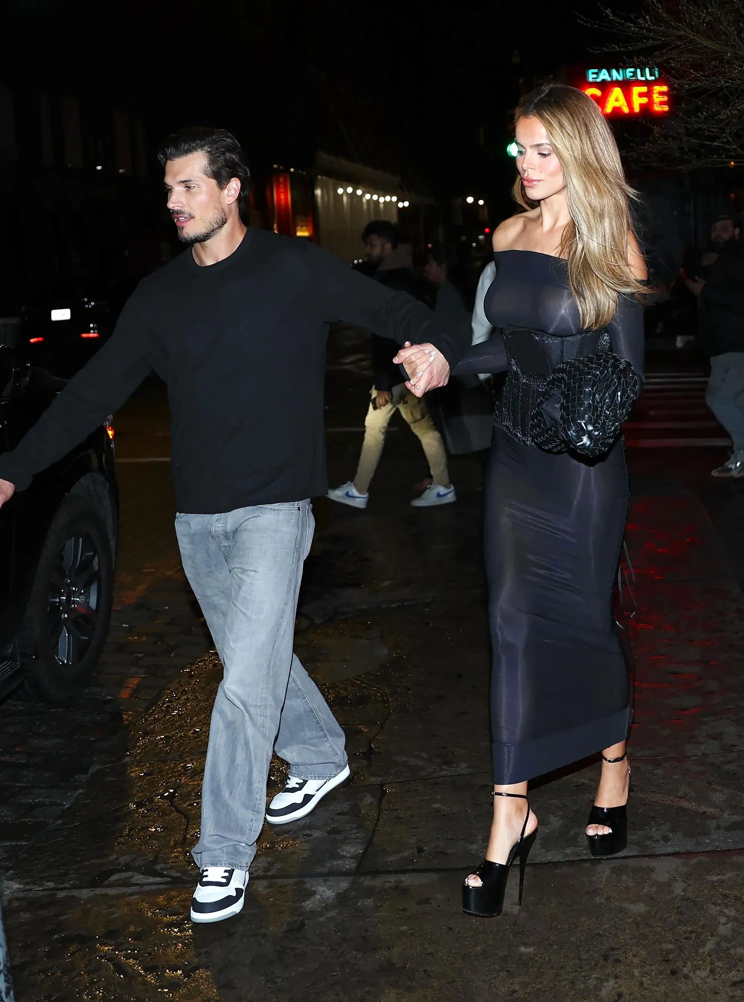 Brooks Nader Rocks Sheer Dress on Date Night With Gleb Savchenko