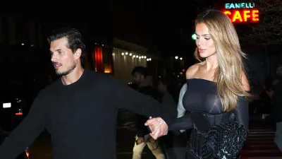 Brooks Nader Rocks Sheer Dress on Date Night With Gleb Savchenko