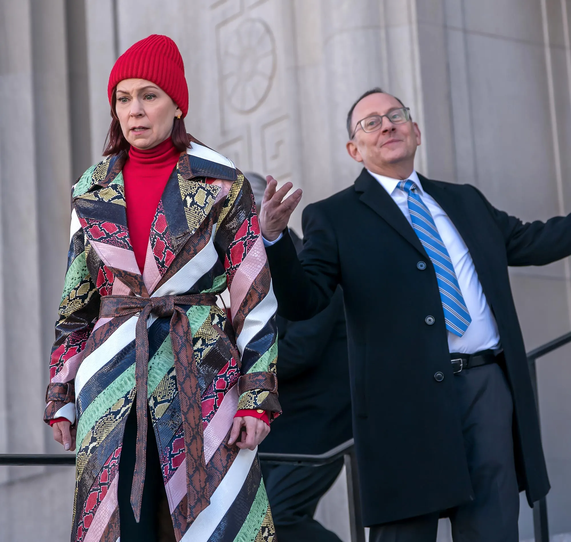 Carrie Preston Threatens Husband Michael Emerson During Tense Elsbeth Reunion Danger Is Lurking