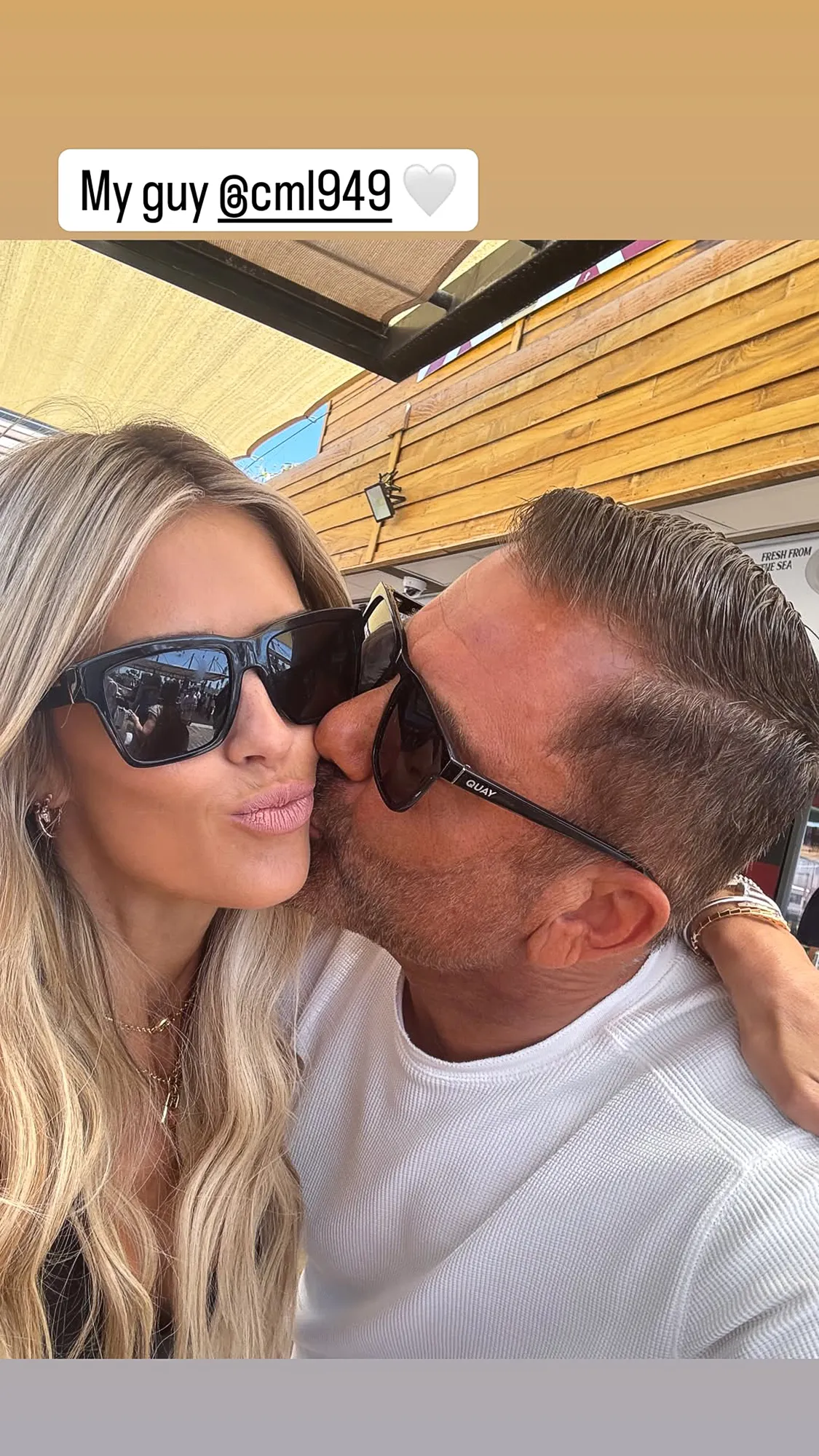 Christina Haack Gets Sweet Cheek Kiss From Boyfriend Christopher LaRocca in PDA Photo: 'My Guy'