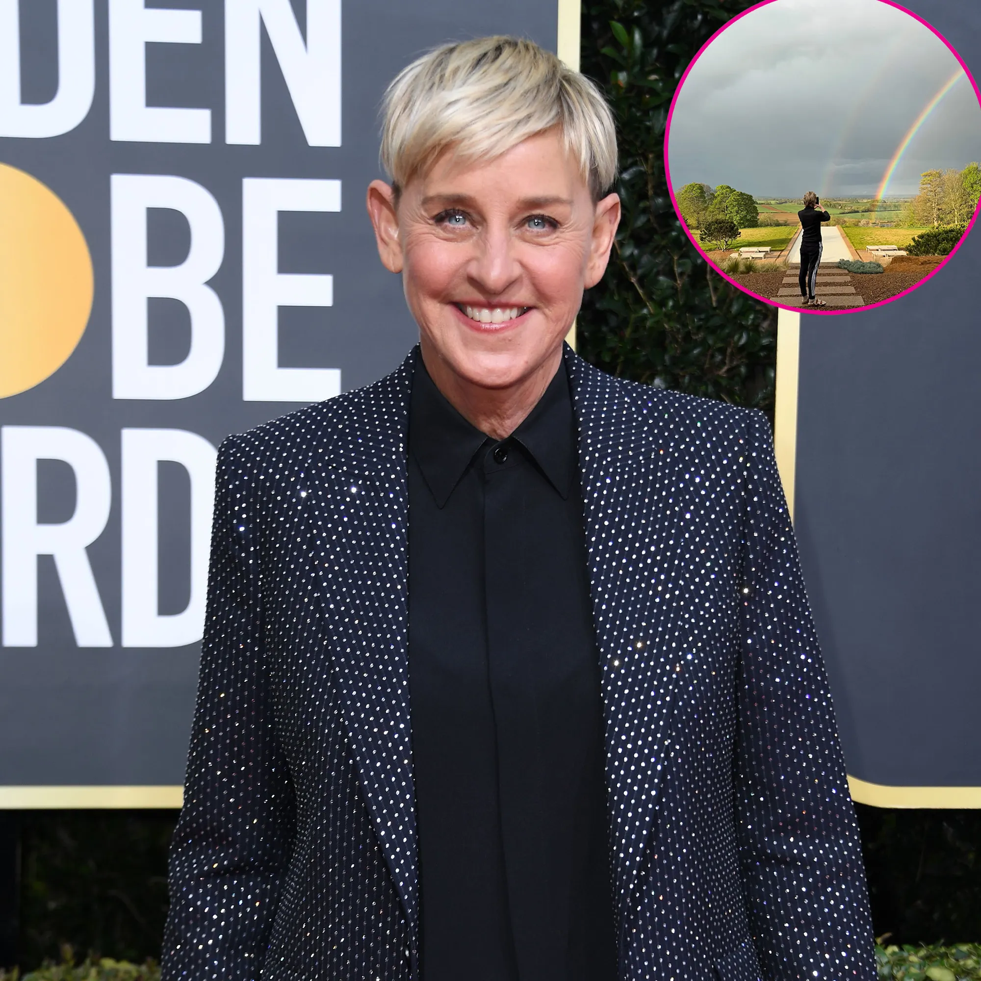 Ellen DeGeneres Shows Off Rainbow After Moving to England