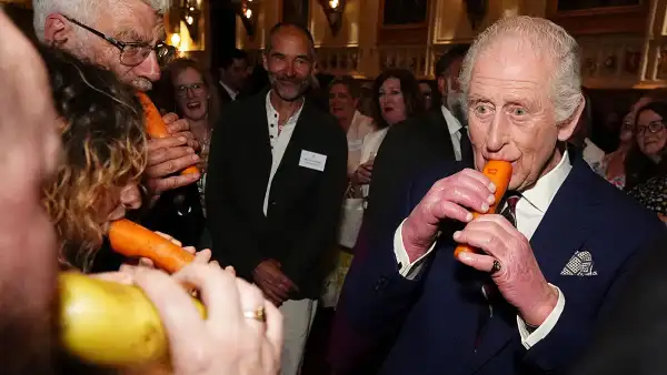 Feature King Charles Plays a Carrot Instrument With London Vegetable Orchestra