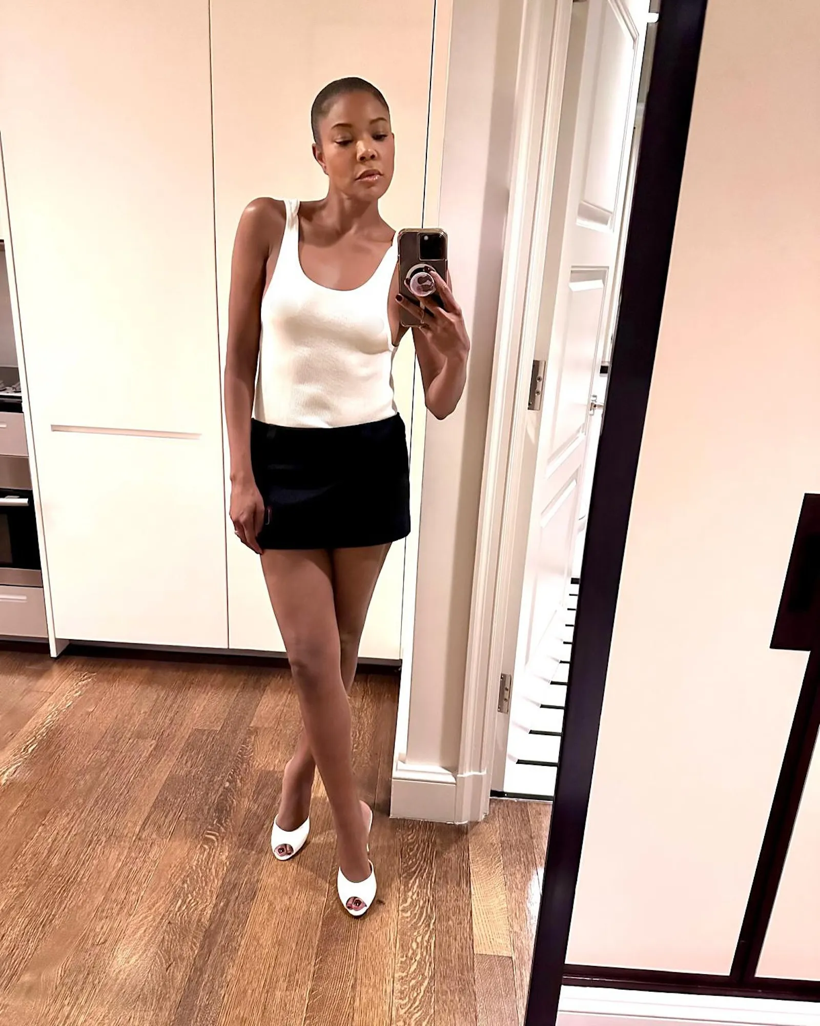 Gabrielle Union Wows in Sheer Tank Top and Itty Bitty Skirt