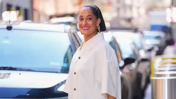 Tracee Ellis Ross is seen on April 9, 2025 in New York City.