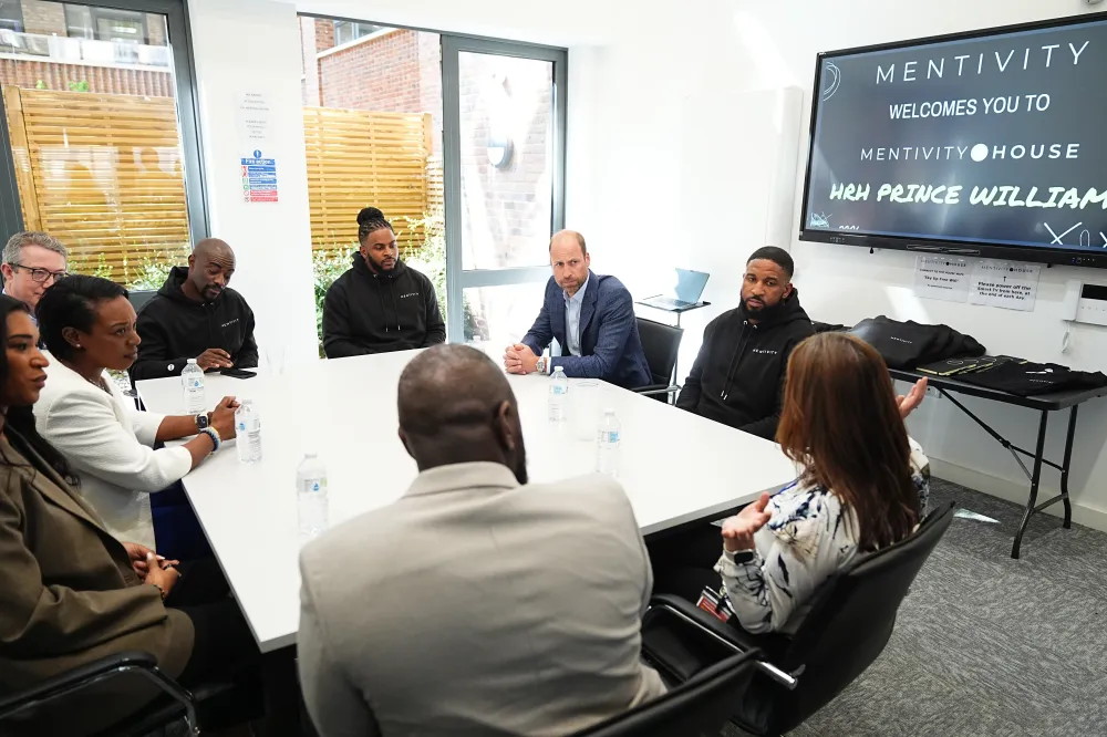 Prince William at a roundtable discussion