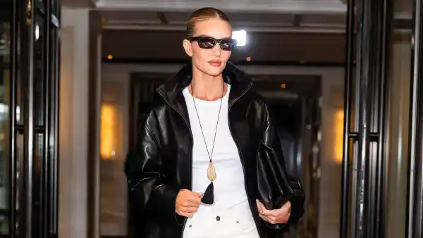 Rose Huntington-Whiteley is seen in the Upper East Side on April 24, 2025 in New York City.