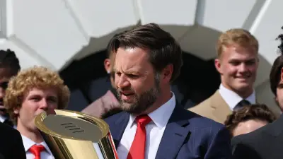 JD Vance Breaks College Football National Championship Trophy on Ohio State s White House Visit