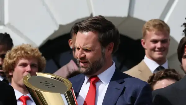 JD Vance Breaks College Football National Championship Trophy on Ohio State s White House Visit