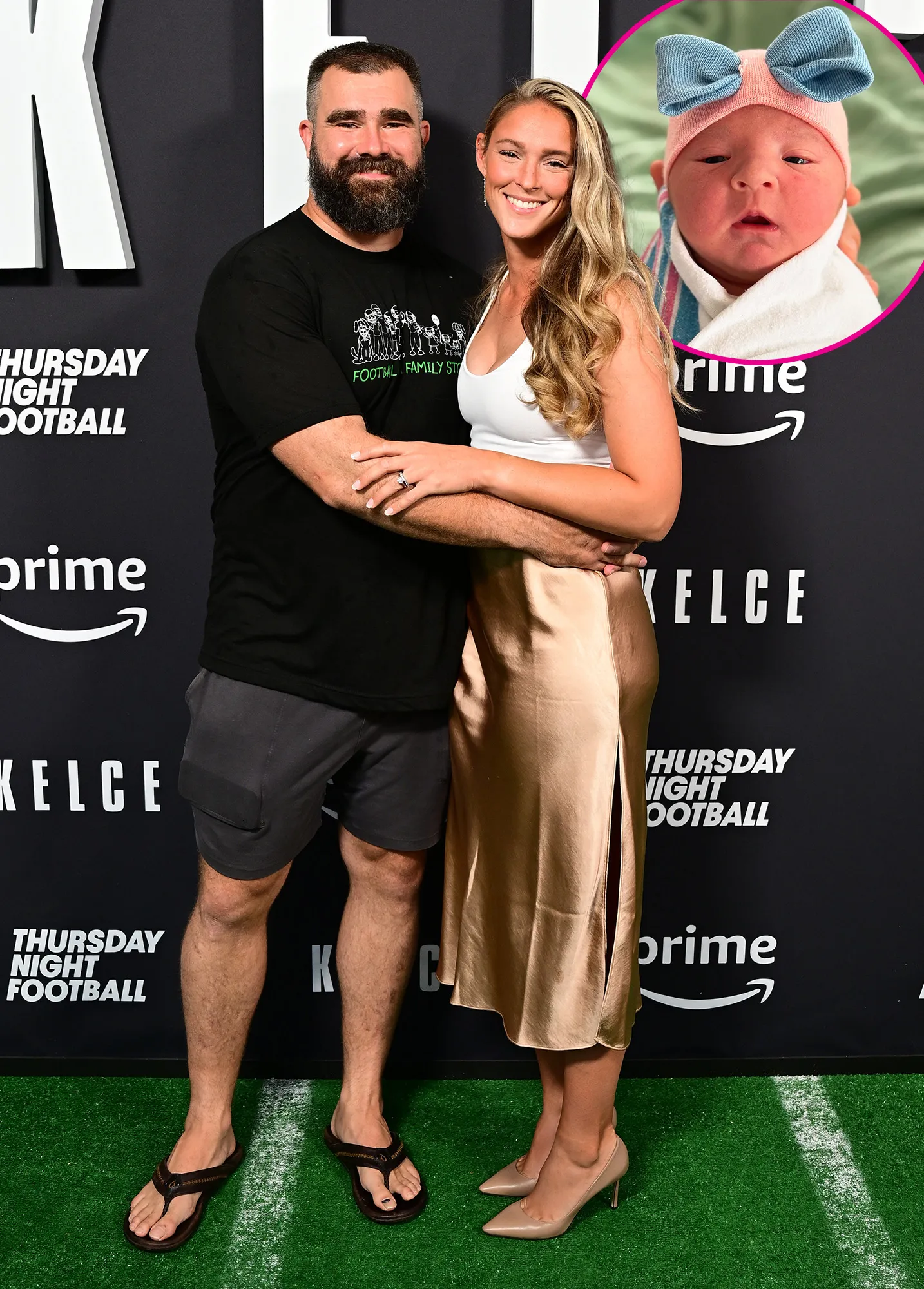 Jason Kelce Asks Wife Kylie Kelce If She Put a Filter on 1st Picture of Baby Finn