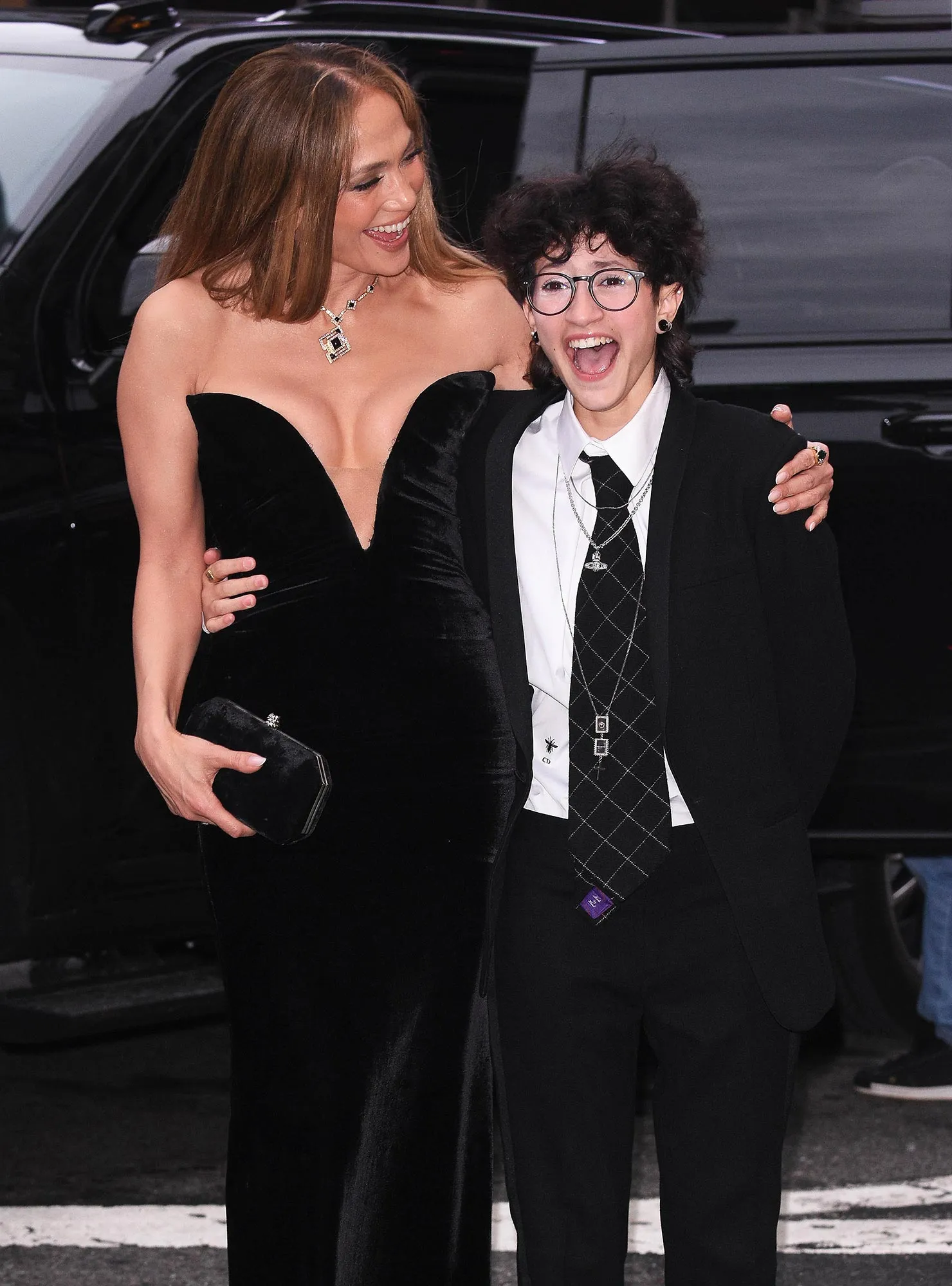 Jennifer Lopezs Child Emma Rocks a Tux at Good Night and good Luck Premiere