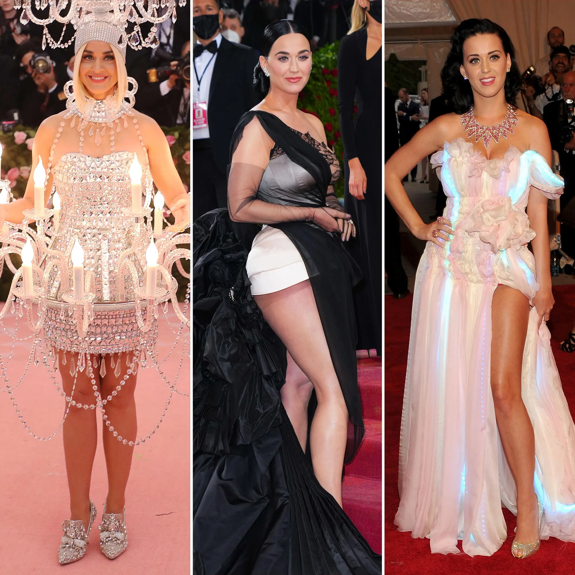 Katy Perry s Met Gala Evolution Chandelier Ensembles to Winged Moments 221