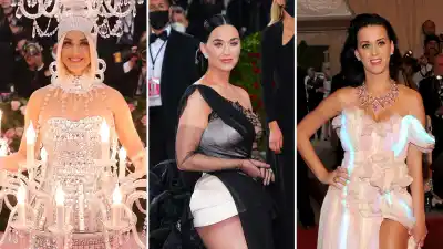Katy Perry s Met Gala Evolution Chandelier Ensembles to Winged Moments 221