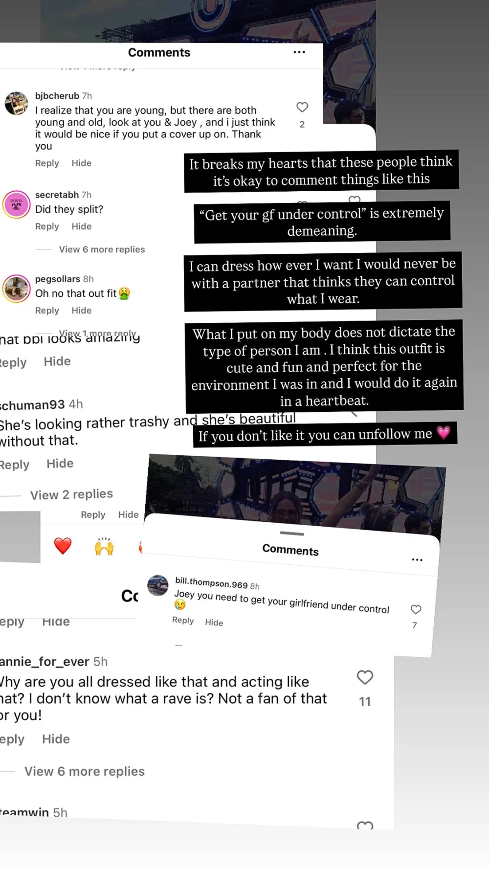 Kelsey Anderson Fires Back at Critics of Ultra Outfit Joey 246