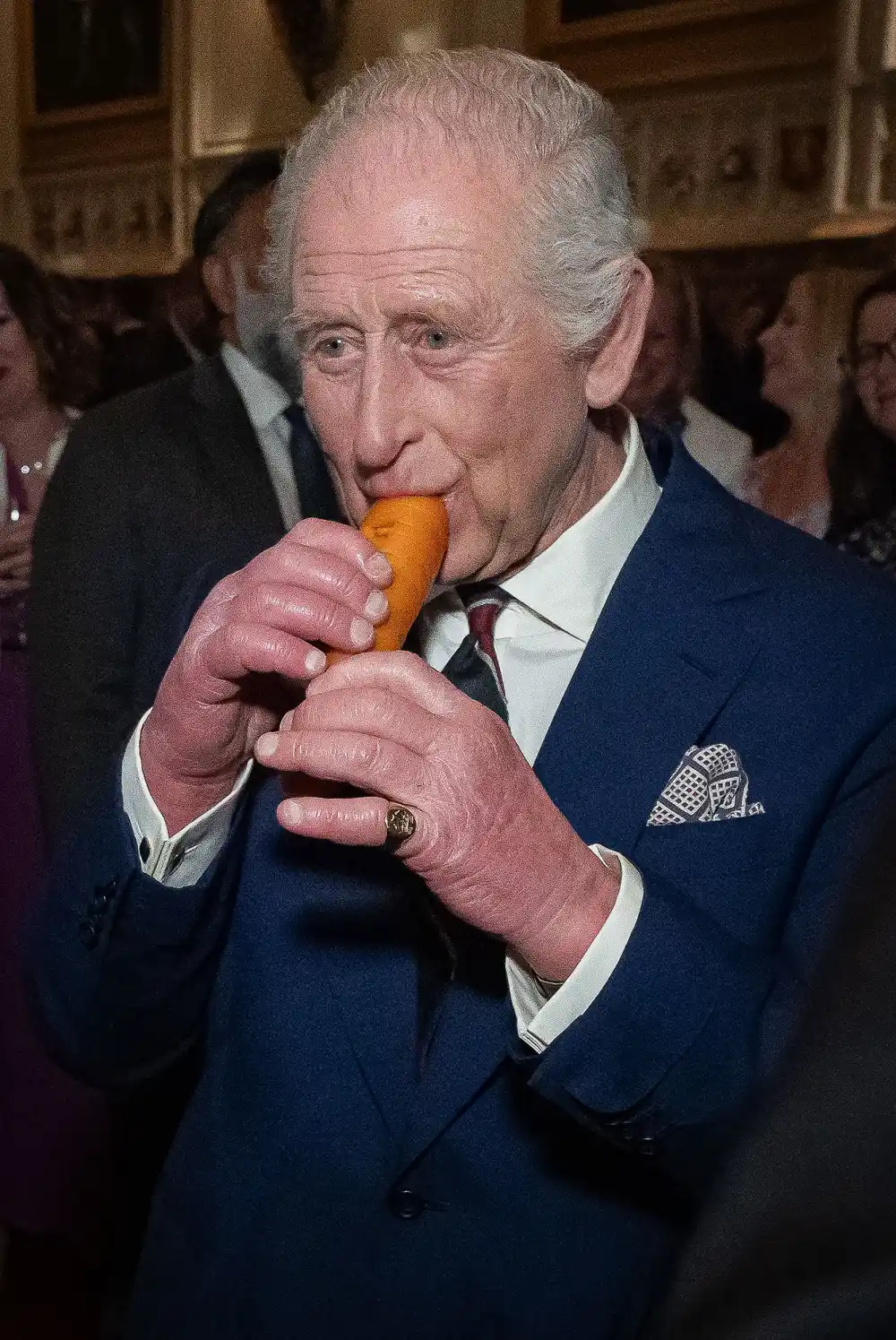 King Charles Plays a Carrot Instrument With London Vegetable Orchestra