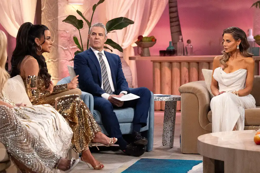 Kyle Richards Andy Cohen and Dorit Kemsley Real Housewives of Beverly Hills Reunion Season 14