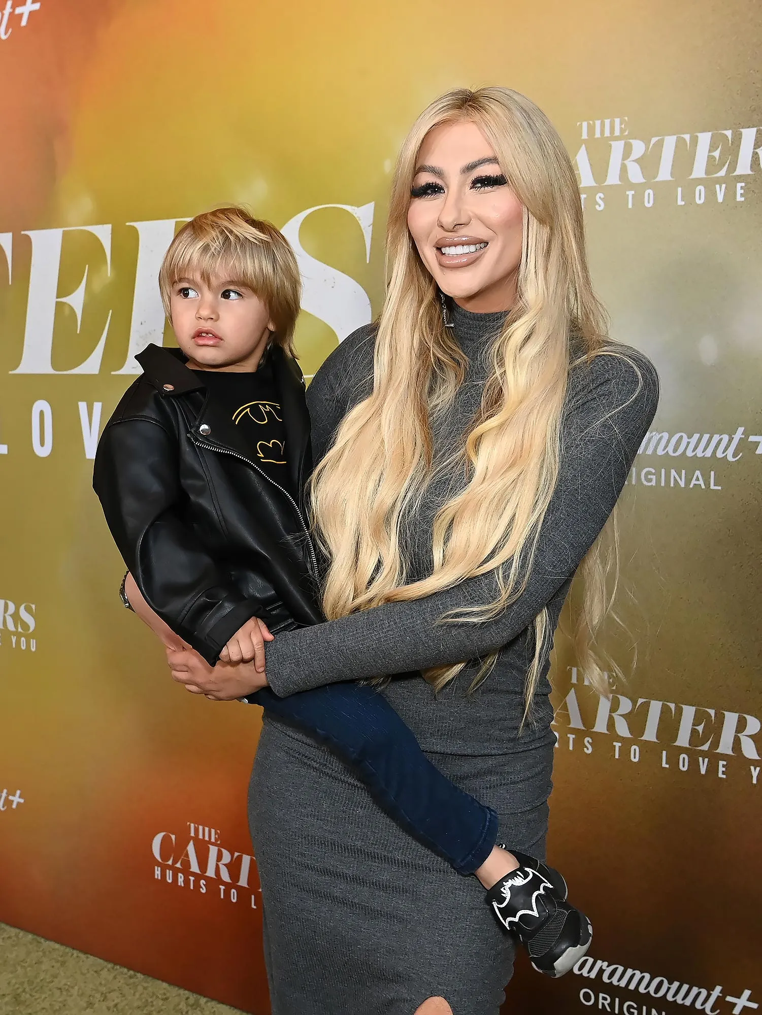 Late Aaron Carters 3 Year Old Son Hits Red Carpet for New Doc Family Photos