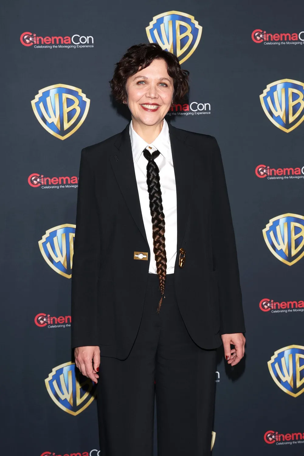 Maggie Gyllenhaal Wears Braided Hair as a Tie