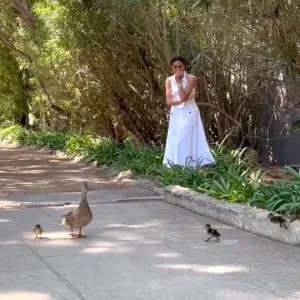 Meghan Markle Delivers California Cool Vibes in Her White Halter Dress on Easter Sunday