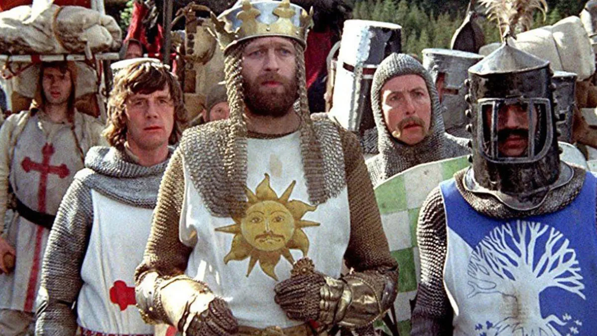 The cast of Monty Python and the Holy Grail.