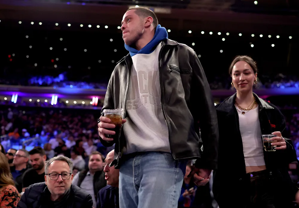 Pete Davidson and Elsie Hewitt Enjoy Courtside Date Night at Knicks Game