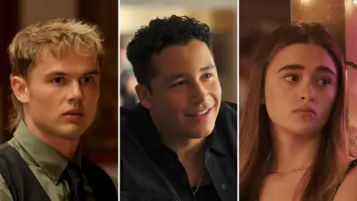 Ransom Canyon s Garrett Lizzy and Andrew Answer Love Triangle Questions Ahead of Season 2 957 Garrett Wareing Andrew Liner and Lizzy Greene