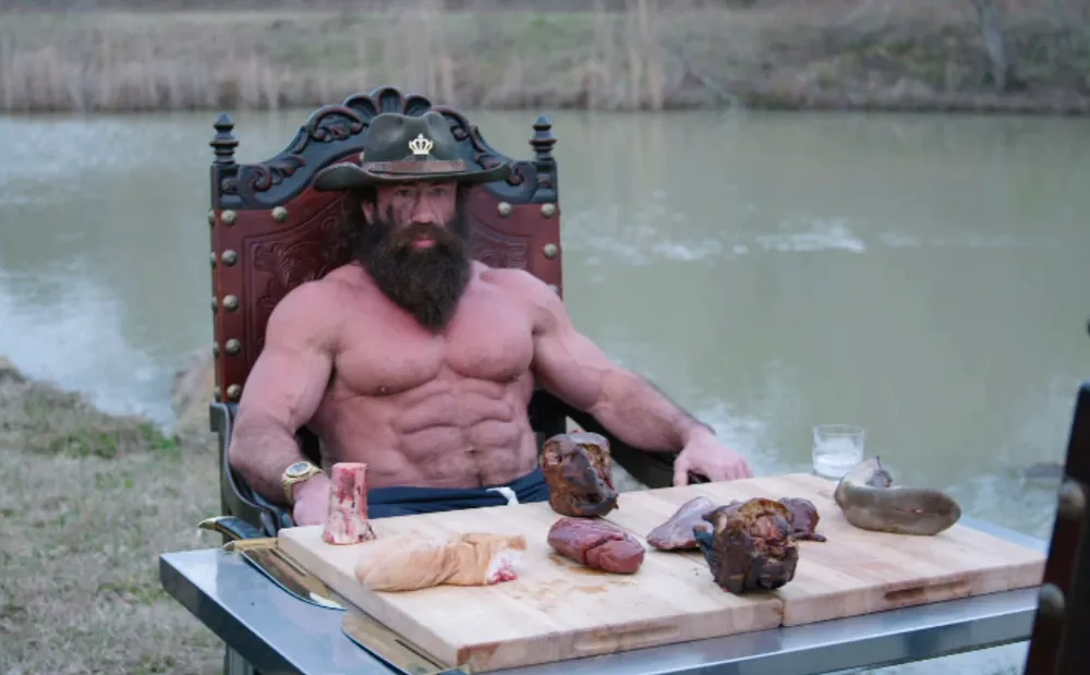 Raw Meat Influencer Brian Johnson The Liver King Has a Crazy Torso Eats Testicles