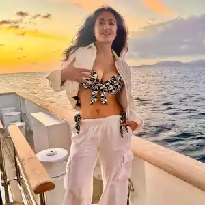 Salma Hayek Shows Off Her Bikini Body in Sizzling Swimsuit