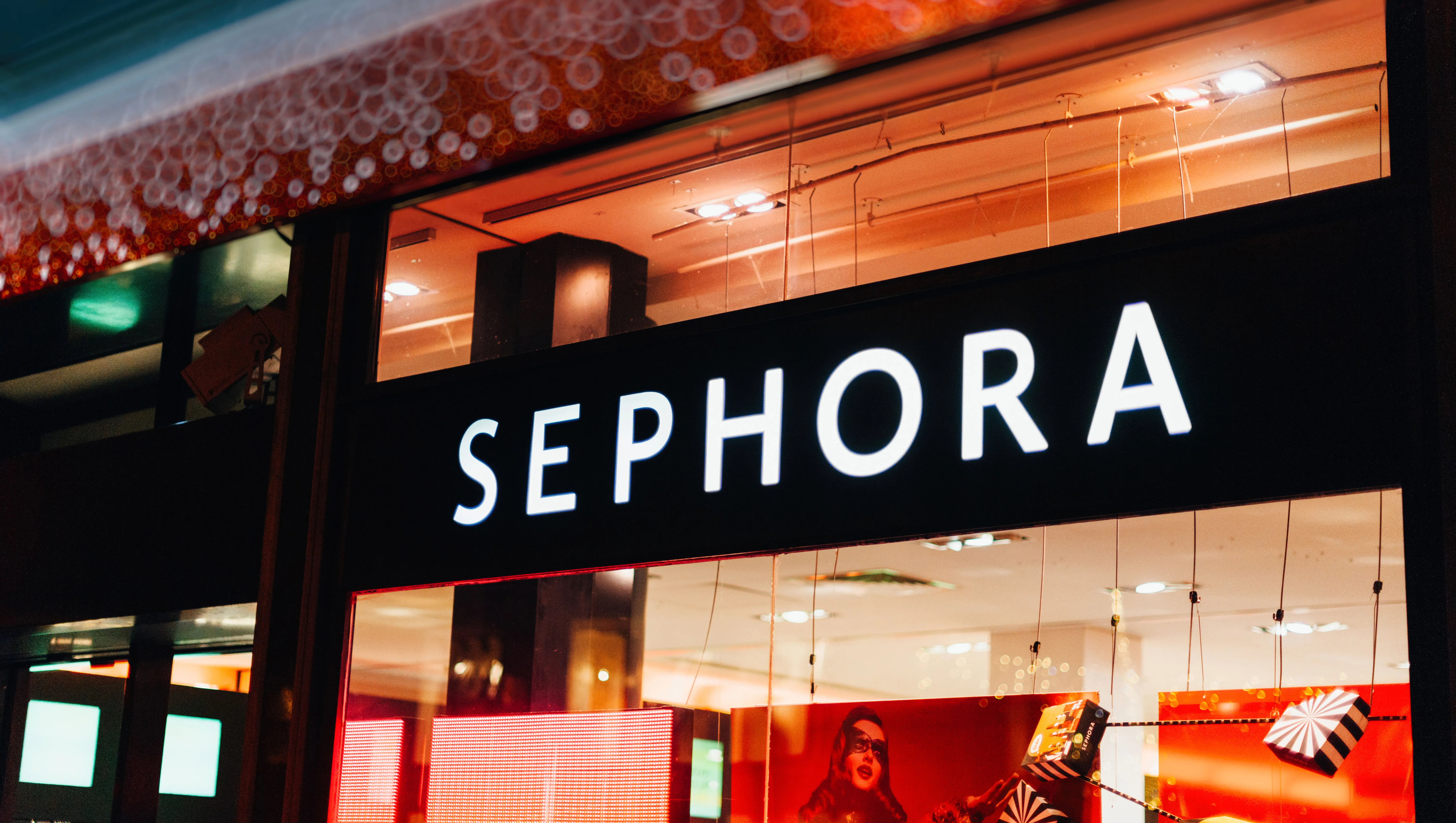 Strasbourg, France - December 20, 2016: Sephora cometics store in French city, Sephora is a French chain of cosmetics stores founded in 1969. Featuring nearly 300 brands