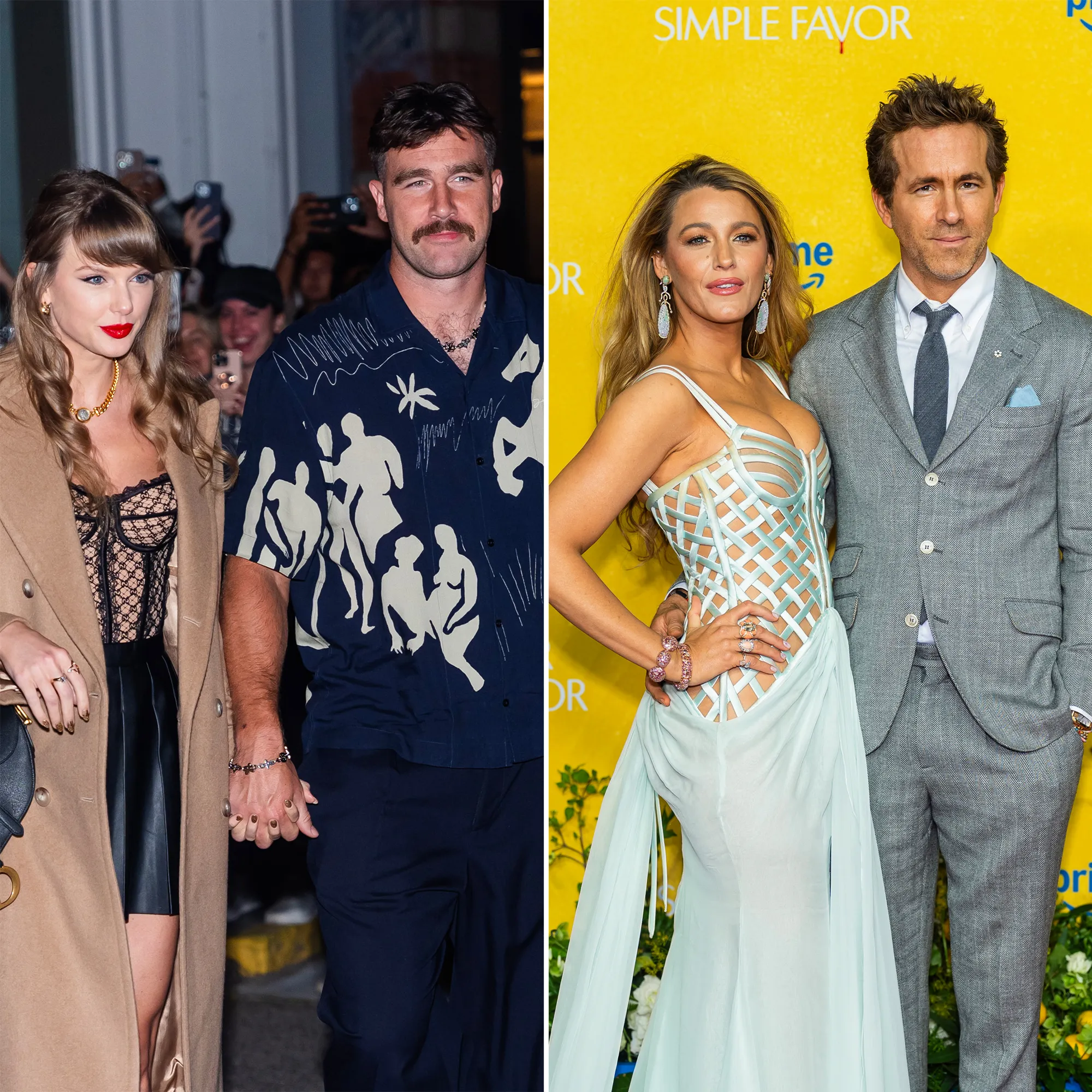 Taylor Swift Travis Kelce Blake Lively and Ryan Reynolds Friendship Timeline Through the Years