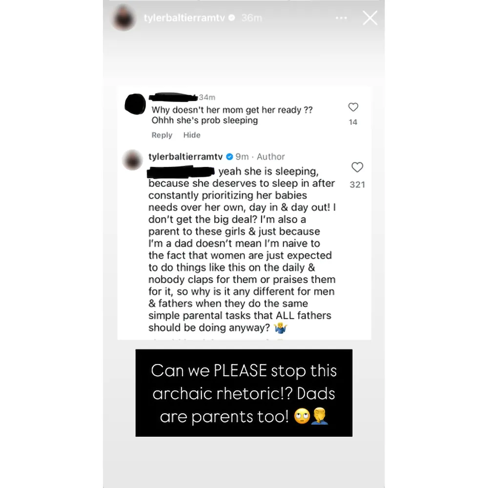 Teen Mom s Tyler Baliterra Defends Getting His Daughters Ready for School Dads Are Parents Too