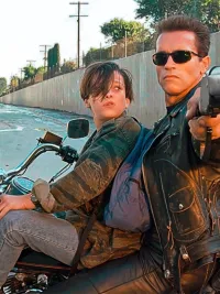 Edward Furlong and Arnold Schwarzenegger in 'Terminator 2: Judgment Day.'
