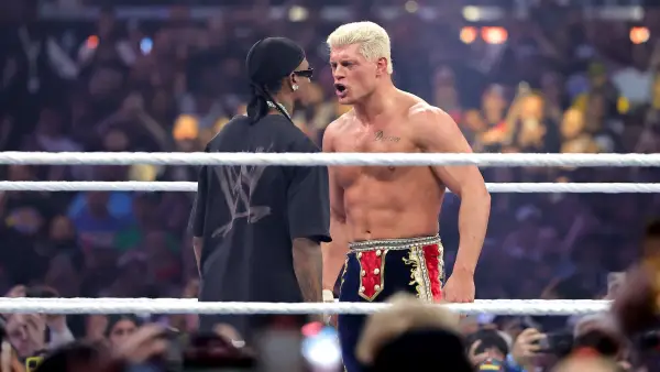 Travis Scott Gets Laid Out Cold At WrestleMania By Cody Rhodes