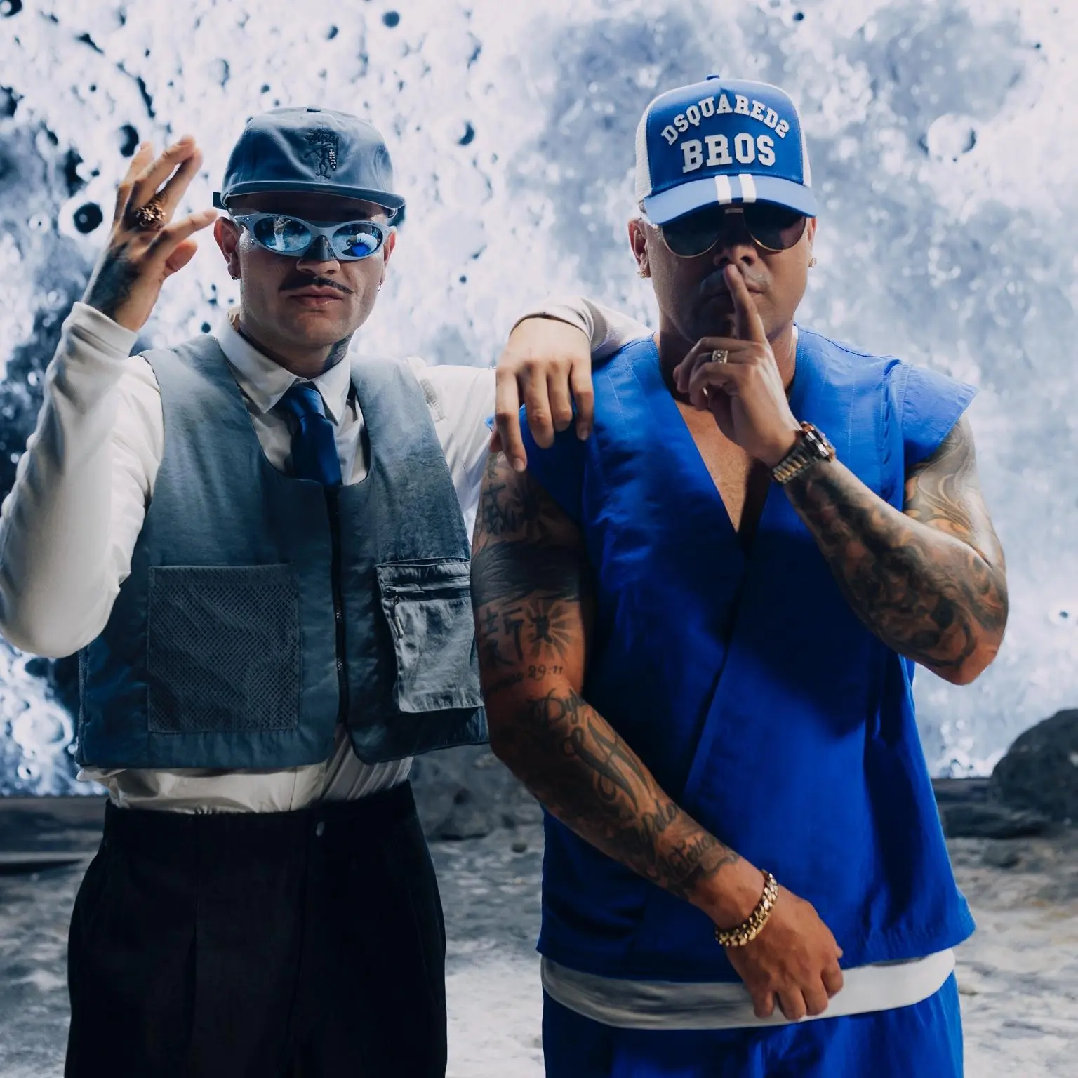 Kapo y Wisin, en el lanzamiento de su canción 'Luna'