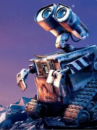 WALL-E looks up in a promo image from WALL-E.