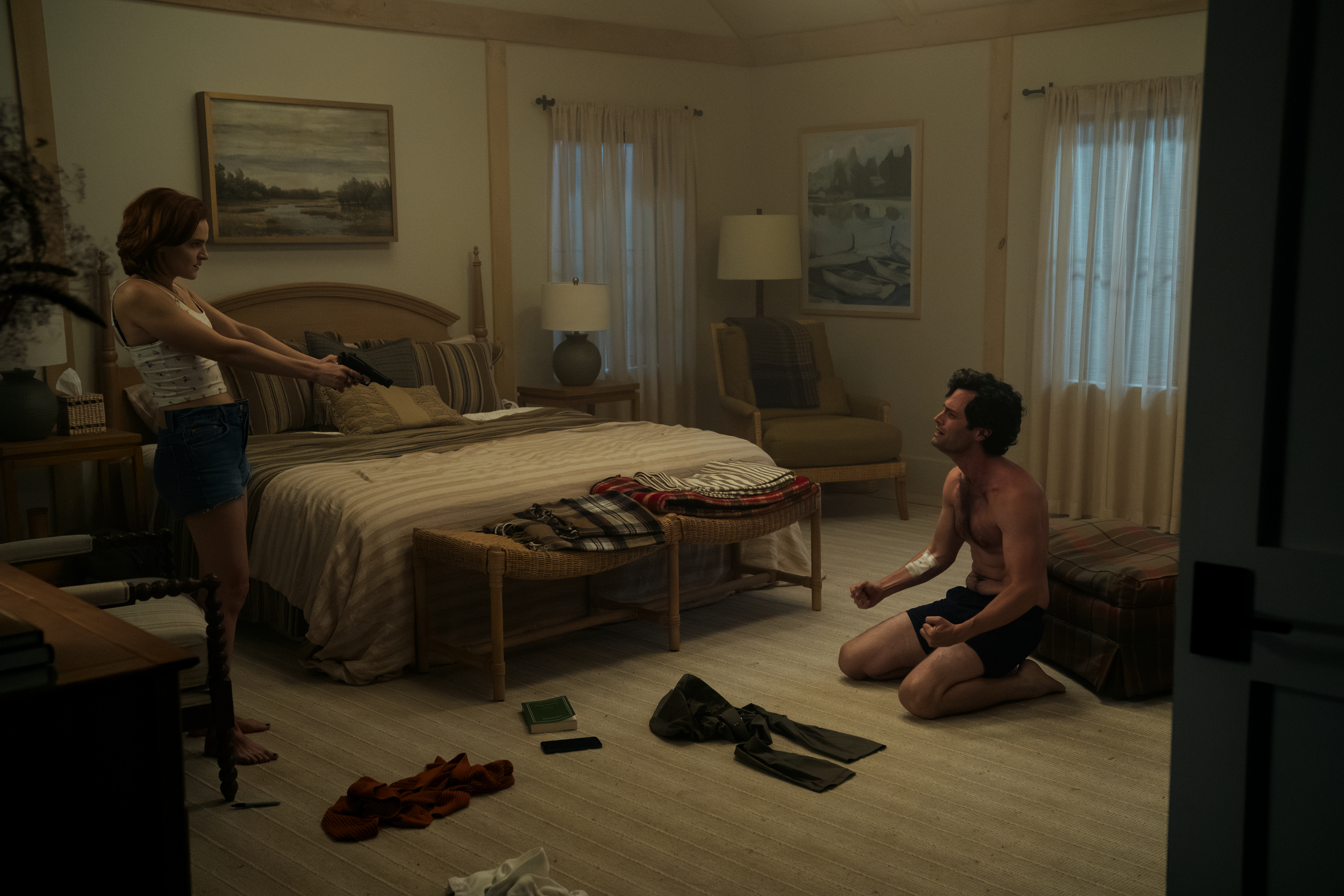 Penn Badgley's Quotes About Filming Less Sex Scenes Because of His Marriage