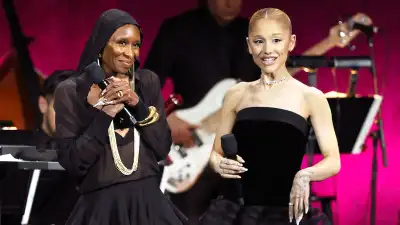 Ariana Grande Cynthia Erivo Kick Off Wicked 2 Press in All-Black Looks