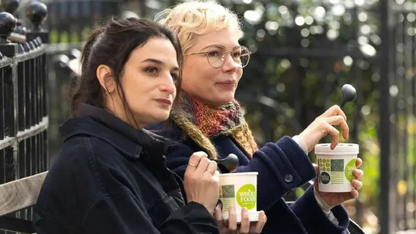 Two women eat soup in 'Dying for Sex.'