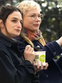 Two women eat soup in 'Dying for Sex.'