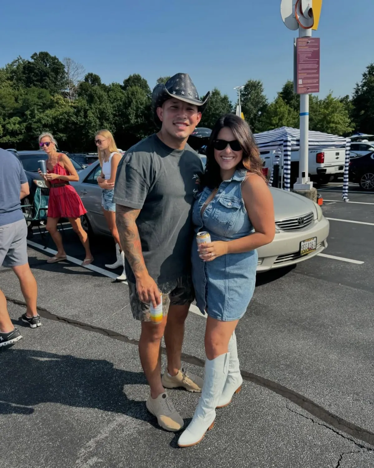 Javi Marroquin and Lauren Comeau