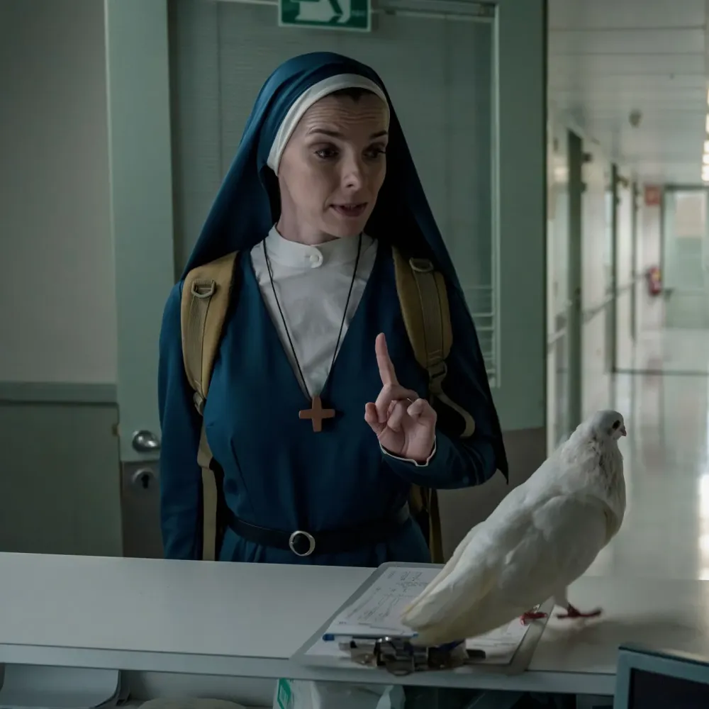 Betty Gilpin in 'Mrs. Davis.'