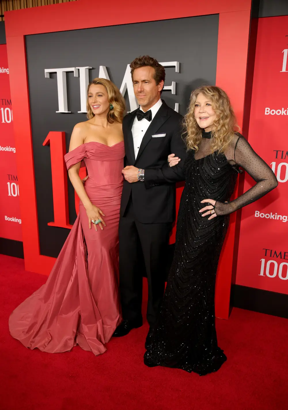 Blake Lively Ryan Reynolds and Elaine Lively at Time 100