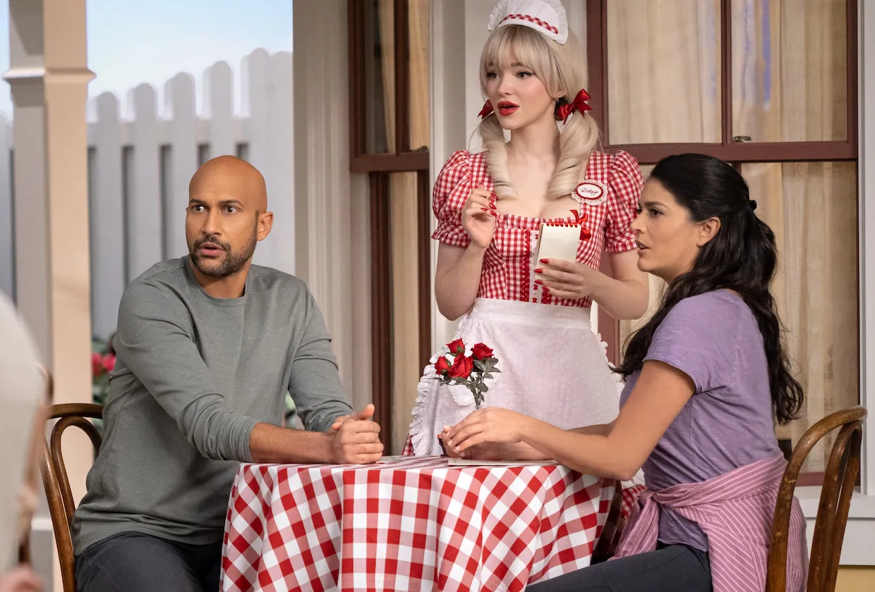 Keegan-Michael Key, Dove Cameron, and Cecily Strong in 'Schmigadoon!'