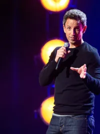 Seth Meyers during his comedy special, 'Lobby Baby.'