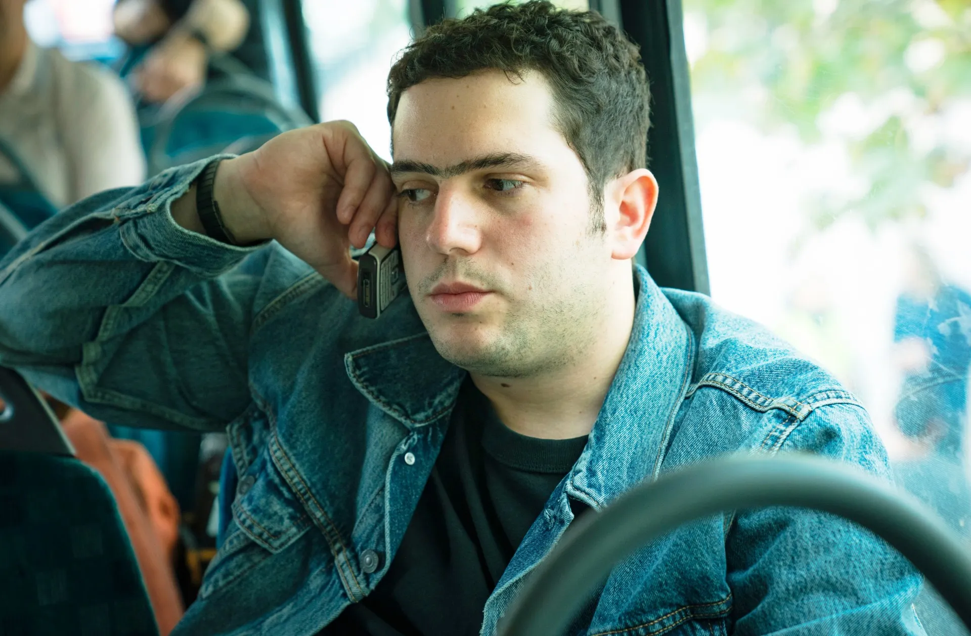 A man talks on the phone in 'Suspect.'