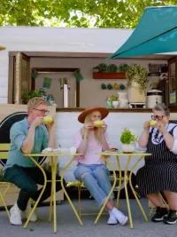 Johan Svenson, Katarina Blöm and Ellinor Engström in 'The Gentle Art of Swedish Death Cleaning.'