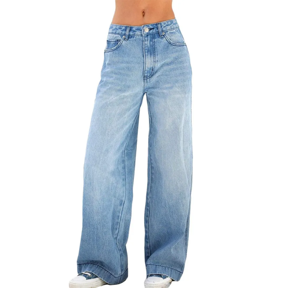 Covvoliy Wide Leg Baggy Boyfriend Jeans