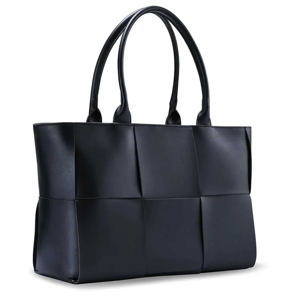 Tftoyc Woven Leather Shoulder Tote Bag Amazon