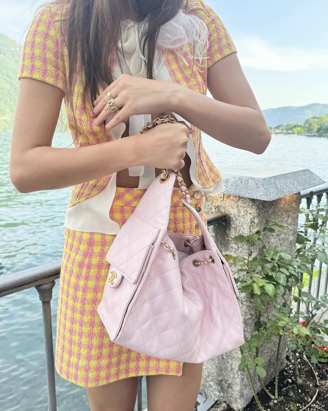 chanel 25 bag small light pink